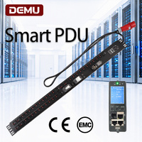 PDU intelligent triphasé 380V 0U pour rack, 36 prises (30 C13, 6 C19), disjoncteurs Schneider 32A 1P, compteur IP, surveillance à distance pour racks de serveurs