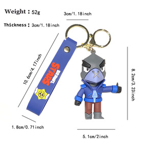 Porte-clés Figurine de Personnage de Dessin Animé Brawl Stars, Accessoire pour <span class=keywords><strong>Voiture</strong></span>, Sac à Dos et Petit Cadeau – Nouveauté Transfrontalière pour Jeux Mobiles - Product Image 5
