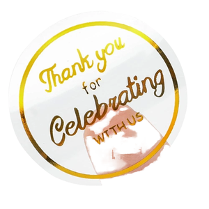 Etiquetas Adhesivas de Vinilo Transparente con Estampado Dorado, Resistentes al Agua, Personalizadas, en Rollo, con Forma Irregular, para Regalos, Gran Venta - Product Image 1