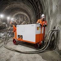Pompe à injection de coulis électrique industrielle à double liquide, moteur haute capacité 10 m³/h, transport vertical 120 m, étanchéité des fondations, prévention des infiltrations