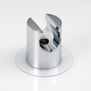 Support de pommeau de <span class=keywords><strong>douche</strong></span> noir chromé, adhésif puissant et étanche, support mural pour douchette à main, sans perçage - Product Image 1