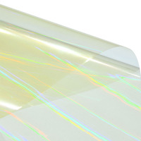 Matériel d'emballage floral coréen imperméable holographique irisé Aurora pour la vente en gros aux fleuristes