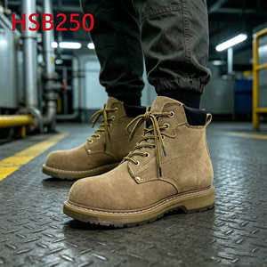 Bottes de travail Hua Singh en cuir suédé ZYF, atelier de maroquinerie, technologie <span class=keywords><strong>Goodyear</strong></span> à quatre couches, chaussures Lobar HSB250 - Product Image 4