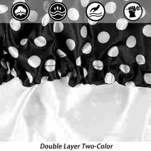 Bonnet de Douche Luxe Multifonctionnel Écologique en Plastique Satiné Épais et Imperméable pour Femme, Idéal Spa, Salon et Salle de Bain - Product Image 4