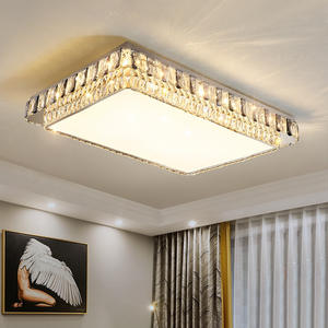 Hot Sale Hotel Decoration Round square Hotel Wedding Gold <b>Modern</b> K9 Crystal <b>Ceiling</b> Lamp <b>Light</b> Fixtures - Product Image 2