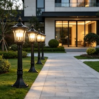 Lampe LED de jardin en aluminium et verre, haute qualité, étanche IP65, pour la décoration de jardin et de villa, éclairage de chemin LED.