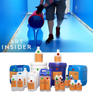 Crystal Clear Eco-friendly Liquid No Bubbles Epoxy Resin for Epoxy Metallic 3D Floor <b>Coating</b> <b>Paints</b> and Woodworking - Product Image 4