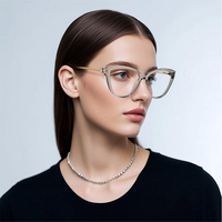 Nuevo Marco Óptico TR para Mujer, de Alta Calidad, Anti Luz Azul, Venta al por Mayor, Marco de Gafas de Ojo de Gato, a la Moda