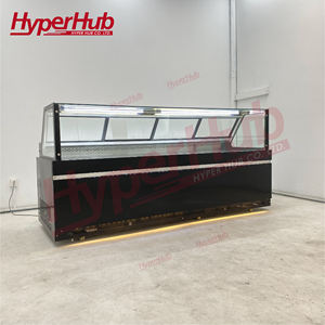 Supermercado Carne Vitrina fría Congelador Refrigeración por aire Almacenamiento de alimentos <span class=keywords><strong>congelados</strong></span> Exhibición Nevera con diseño de ángulo recto - Product Image 5