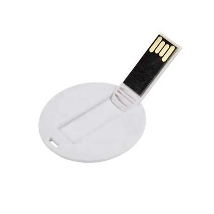 กระดาษไฟเบอร์ MINI Circle บัตรเครดิตรอบเหรียญรูปร่างแฟลชไดรฟ์ USB 1 GB 2 GB 4 GB 8 GB 16 GB 32 GB Coolest ที่ไม่ซ้ำกันใหม่ Memory Stick