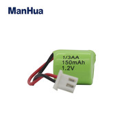 Piles rechargeables Ni-Cd AA mini ManHua 300mAh 1/3AAA 1.2V en plastique