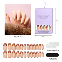 Bameier Vente en gros Private Label Pcs Boîte Conseils pour ongles Acrylique Fait à la main Cat Eye Gel Faux ongles à presser