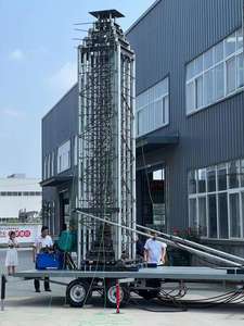 Torre telescópica de elevación de luz Led portátil eléctrica hidráulica de aleación de aluminio cuadrangular de 18m - Product Image 6