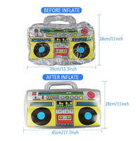 Accessoires gonflables de Radio de PVC Boombox 80s 90s décorations de fête jouets pour Rappers Hip Hop Costumes d'adulte accessoire