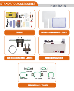 Máquina de Bordar HONRAIN de 9 Agujas y un Solo Cabezal, <span class=keywords><strong>Precio</strong></span> de Fábrica en China, <span class=keywords><strong>para</strong></span> Bordar Camisetas, Gorras y Ropa, <span class=keywords><strong>para</strong></span> Tiendas de Diseño - Product Image 5
