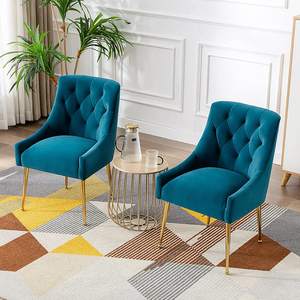 Suole — <span class=keywords><strong>chaise</strong></span> de salle à manger boutonnée en velours, en acier inoxydable, meuble de luxe <span class=keywords><strong>avec</strong></span> poignées, pour lavabo, salle à manger, cuisine - Product Image 4