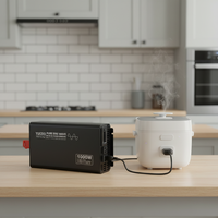 Convertisseur de puissance à onde sinusoïdale pure 1000W 24V DC vers 220V AC Sortie simple pour la maison, l'automobile et le compresseur avec écran LCD