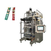 Machine de conditionnement verticale multi-voies pour sachets stick de nourriture humide pour animaux de compagnie (bandelettes pour chats) à scellage 3 côtés
