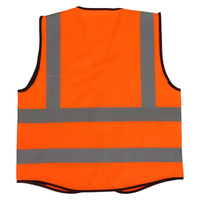 Gilet de sécurité haute visibilité avec fermeture éclair, bandes réfléchissantes durables, logo personnalisé imprimé, pour la logistique d'entrepôt