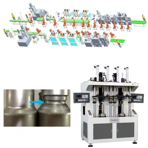 Máquina de fabricación de termo de acero inoxidable, matraz de línea de producción, máquina giratoria de cuello