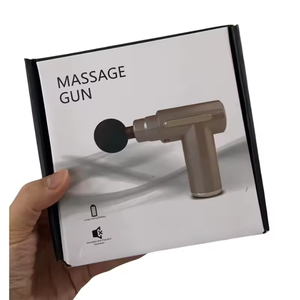 Pistolet de massage sans fil plaqué or avec moteur sans balais, 4 têtes de massage, 6 vitesses réglables, personnalisable, 1200 mAh, vente en gros usine - Product Image 3