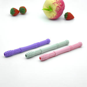 Mordedores de silicona Súper suaves para bebés, tubos de dentición huecos fáciles de limpiar, palos de dentición sin BPA para bebés - Product Image 1