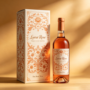 Boîte en carton pliable avec impression UV, fabrication directe en usine, OEM, <span class=keywords><strong>pour</strong></span> bouteille de vin rosé sec - Product Image 3