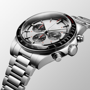 <b>Chronograph</b> <b>Automatic</b> Mechanical Watch with Tachymeter Bezel Stainless Steel Bracelet for Men Longinesing - Product Image 4