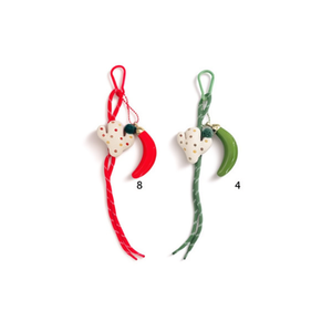 Portachiavi con Ciondolo a Forma di Peperoncino Rosso e Verde, 300 Pezzi, Decorazione per Telefoni Cellulari - Product Image 1