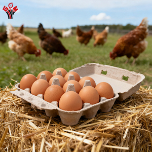 Miễn phí mẫu tùy chỉnh phân hủy sinh học in 3*4 trứng carton 12 màu gà trứng Thùng giấy bột giấy trứng Khay hộp để bán - Product Image 1