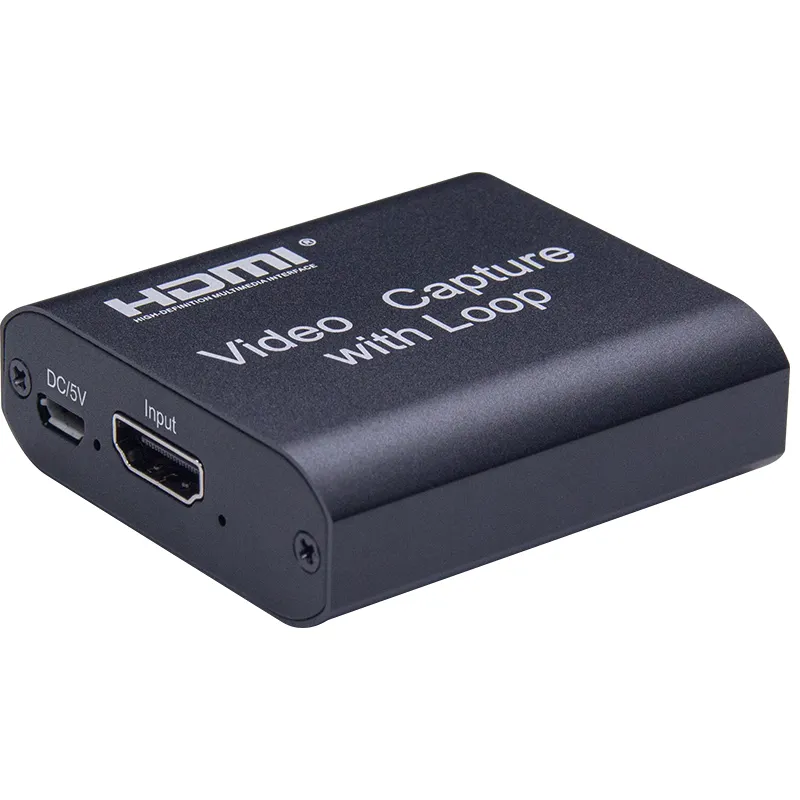 入力最大4K出力最大1080PサポートVLC OBS AMCAP HDMI to USB 2.0 with loop out Video online gaming Capture Card