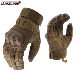 MaxiPact Guantes de seguridad mecánicos duraderos de microfibra resistentes a impactos antideslizantes de trabajo marrón industrial de alta calidad TPR