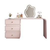 Coiffeuse de chambre à coucher Offre Spéciale avec miroir Ensemble de table de maquillage en cuir Coiffeuse moderne nouveau design Coiffeuse de haute qualité avec placard