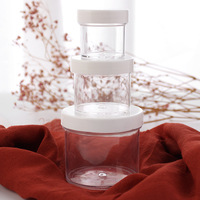 Pot de boue en plastique personnalisé, transparent, avec large bouche, contenant visqueux, PS