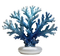 Corail en forme d'escargot résine bleu clair de haute qualité nouveau corail en résine de vente chaude adapté à la décoration de bord de mer
