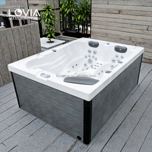 Vente directe de bain à remous Whirlpool pour 3 personnes, bain à remous autoportant, escapades romantiques, bain à remous extérieur avec jets - Product Image 4