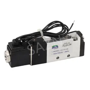 4V110-06 1/8 "G 5/2 Posição DC 12V 24V AC 220V Elétrica Solenóide de Controle Individual de Ar China válvula Pneumática