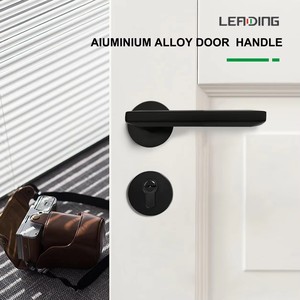 Poignée de <span class=keywords><strong>porte</strong></span> moderne en alliage d'aluminium multicolore, avec couvercle de serrure, pour ensemble de serrures à levier de <span class=keywords><strong>porte</strong></span> intérieure en bois, directement de l'usine - Product Image 6