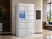 Casier à colis intelligent avec serrure électronique et écran, boîte de livraison modulaire pour usage résidentiel et commercial - Étanche et résistant à la rouille