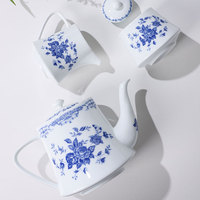 Service de table en porcelaine bleue vintage PITO, vaisselle, assiettes en céramique, service de table en porcelaine