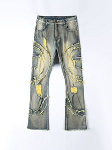 <span class=keywords><strong>Jeans</strong></span> de Mezclilla Vintage para <span class=keywords><strong>Hombre</strong></span>, Desgastados y Rotos, de Secado Rápido, Ecológicos, Estilo Urbano, <span class=keywords><strong>Jeans</strong></span> de Mezclilla de Algodón con Lavado Snow Wash y Corte <span class=keywords><strong>Recto</strong></span> - Product Image 6