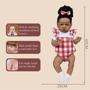 2023 belle poupée bébé jouets réaliste bébé fille nouveau-né <span class=keywords><strong>Reborn</strong></span> 24 pouces Silicone <span class=keywords><strong>Reborn</strong></span> poupées <span class=keywords><strong>60CM</strong></span> pour enfants filles - Product Image 2