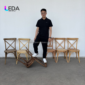 Lida เก้าอี้จัดงานแต่งงาน, เก้าอี้ปาร์ตี้ไม้สีทองเก้าอี้ตกแต่งงานแต่งงาน - Product Image 3