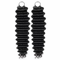 Extensions de cheveux humains Deep Wave Feather Crochet, à fil invisible, pré-séparées, réutilisables, sans nœuds, pour femmes noires, vente en gros