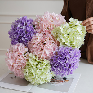 Flores de Hortensia Artificiales de Seda con Aspecto Realista, Decoraciones para Bodas, Accesorios para el Hogar y Exteriores - Product Image 4