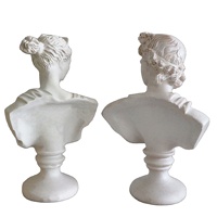 Statue élégante de style rétro Michel-Ange, buste artificiel de la tête de David et de Vénus pour la décoration de la maison, modèle de figurine en résine