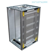 Support de stockage de cartes de circuits imprimés ESD, cadres supérieur et inférieur, en plastique noir, pour rangement de cartes SMT, en alliage d'aluminium