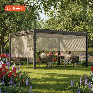 Pergola Moderna Manuale in Alluminio UOGEL con Lamelle, Antivento e <span class=keywords><strong>Ombreggiante</strong></span>, Eco-Friendly, Verniciata a Polvere, Colore Personalizzabile, per Patio di Villa sulla Spiaggia - Product Image 2