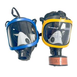 Masker Gas Hazmat perlindungan keselamatan kimia untuk masker wajah penuh asap beracun - Product Image 1