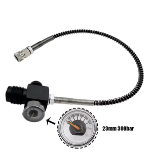 G5/8" DIN 232/300 BAR สแตนเลสสตีล + ทองแดงสีดำ อะแดปเตอร์ชาร์จสถานีเติมลมสำหรับดำน้ำ ถังใหญ่ ขวดเล็ก 250 บาร์ 40 เมกะปาสคาล - Product Image 2